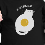 Meowgical Cat And Fried Egg Baby Black Shirt