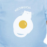 Meowgical Cat And Fried Egg Baby Sky Blue Bodysuit