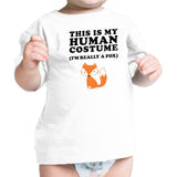 This Is My Human Costume Fox Baby White Shirt
