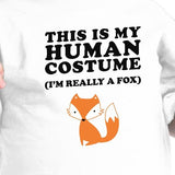 This Is My Human Costume Fox Baby White Shirt