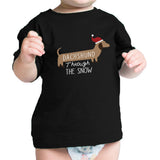 Dachshund Through The Snow Baby Black Shirt