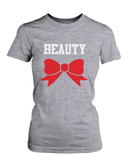 Beauty & Beast Matching Couple Shirts in Grey (Set)