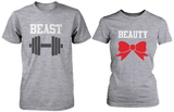 Beauty & Beast Matching Couple Shirts in Grey (Set)
