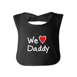 We Love Dad Black Funny Design Baby Bib Cute Baby Shower Gifts