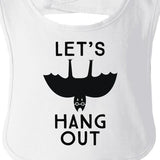 Let's Hang Out Bat Baby White Bib