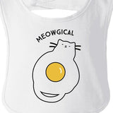 Meowgical Cat And Fried Egg Baby White Bib