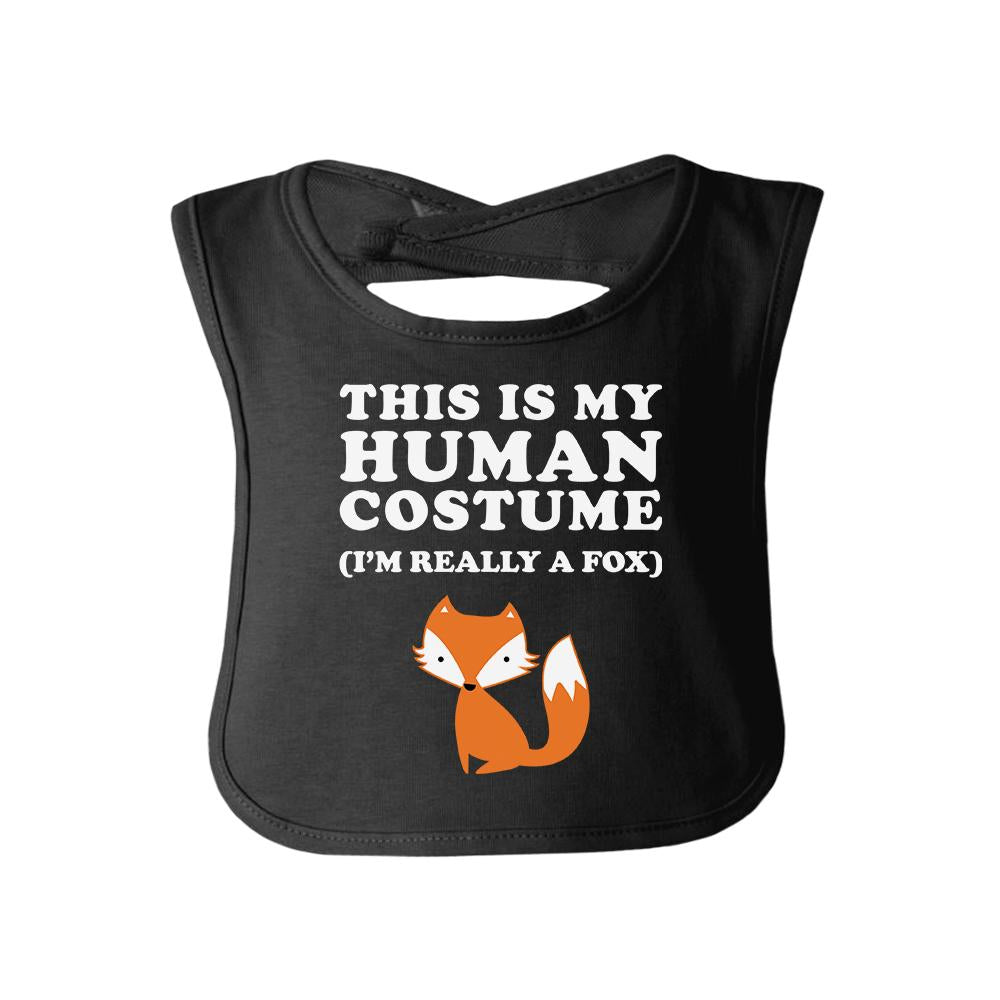 This Is My Human Costume Fox Baby Black Bib