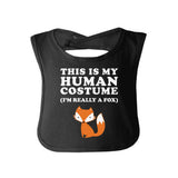 This Is My Human Costume Fox Baby Black Bib