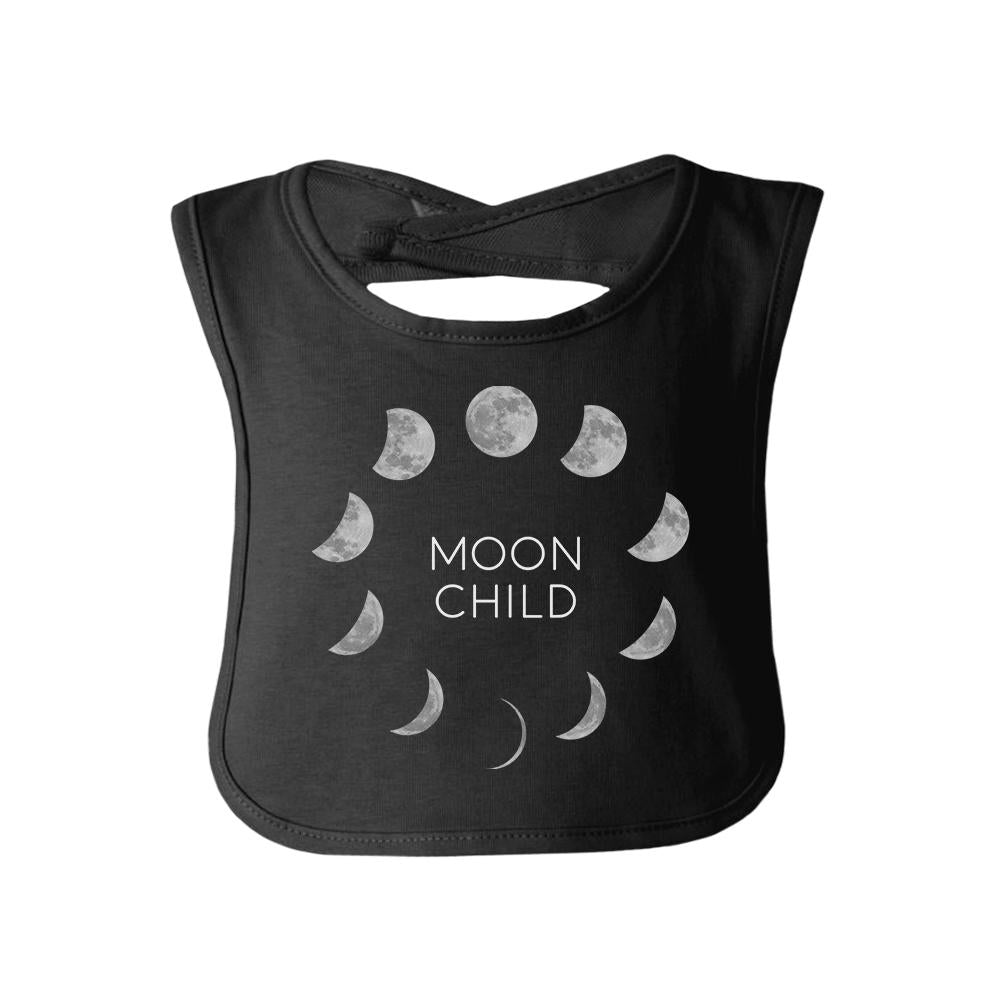 Moon Child Baby Black Bib