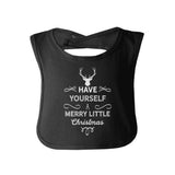 Have Yourself A Merry Little Christmas Baby Black Bib