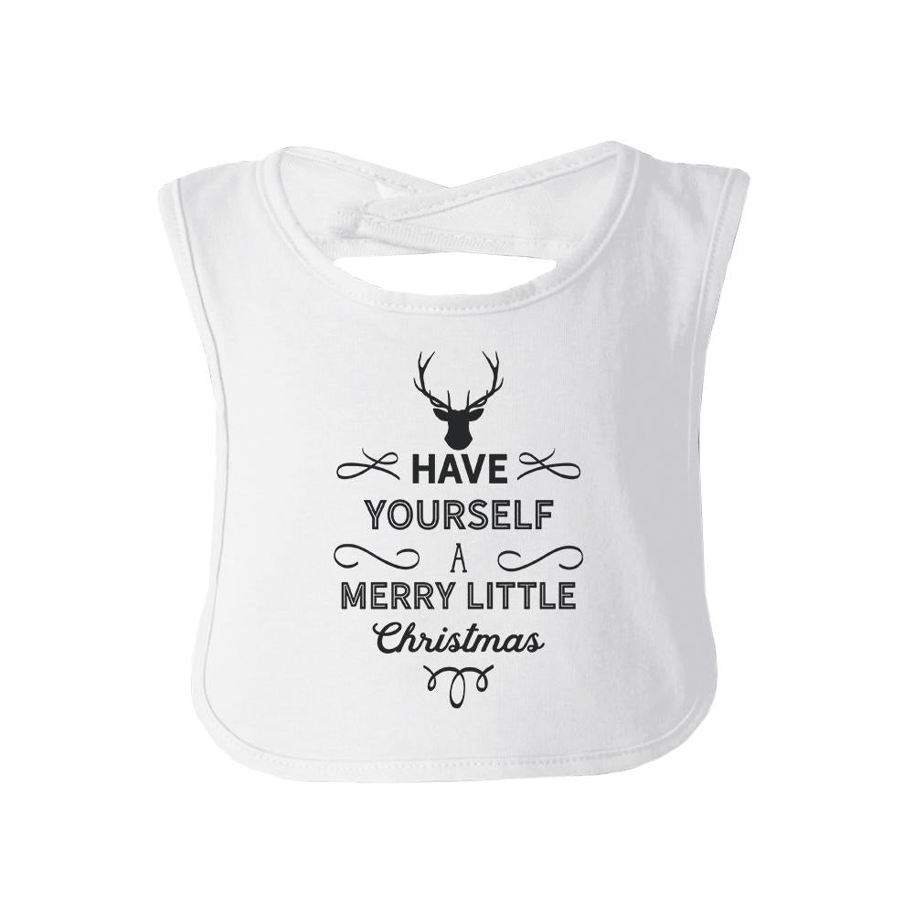 Have Yourself A Merry Little Christmas Baby White Bib
