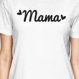 Mama & Little Mama White Mom and Baby Girl Couple T Shirt Bodysuit