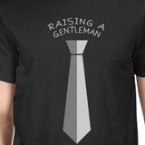 Raising A Gentleman Ladies Love A Gentleman Dad and Baby Matching Black Shirt