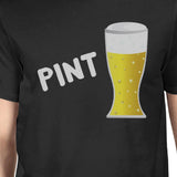 Pint Beer Half Pint Milk Dad and Baby Matching Black Shirt