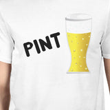 Pint Beer Half Pint Milk Dad and Baby Matching White Shirt