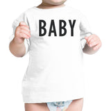 Baby Daddy Mens White Graphic T-Shirt Matching Outfits For Family
