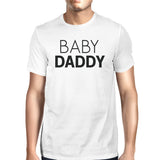 Baby Daddy Mens White Graphic T-Shirt Matching Outfits For Family