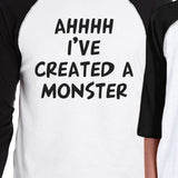 Created A Monster Dad and Kid Matching Baseball Shirts Husband Gift