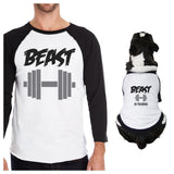 Beast In Training Small Pet and Dad Matching Baseball Jerseys Black