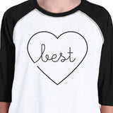 Best Babes Kid and Baby Matching Black And White Baseball Shirts