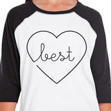 Best Babes Kid and Pet Matching Black And White Baseball Shirts
