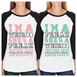 Weirdo Freak BFF Matching Baseball Jerseys Funny Best Friend Gifts