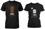 I'll Be Your Chocolate & I'll Be Your Marshmallow Matching Couple Shirts (his & hers Set)