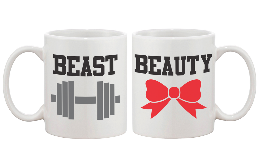 Beauty and Beast Matching Coffee Mugs -His and Hers Couple Coffee Mug Cup