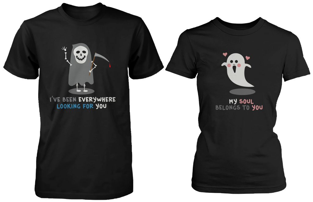 Cute Ghost Lovers Matching Couple Shirts (Set)