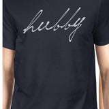 Hubby Wifey Matching Couple Gift Shirts Navy Engagement Photo Shoot