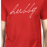 Hubby Wifey Matching Couple Gift Shirts Red Cute Honeymoon Tees