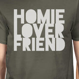 Homie Lover Friend Matching Couple Dark Grey Shirts