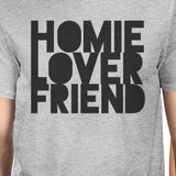 Homie Lover Friend Matching Couple Grey Shirts