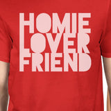 Homie Lover Friend Matching Couple Red Shirts
