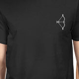 Bow And Arrow To Heart Target Matching Couple Black Shirts