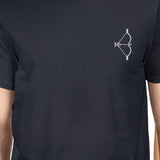 Bow And Arrow To Heart Target Matching Couple Navy Shirts