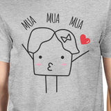 Come Here You Mua Mua Mua Matching Couple Grey Shirts