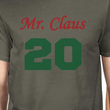 Mr. And Mrs. Claus Matching Couple Dark Grey Shirts