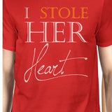 Stealing Last Name Matching Couple Gift Shirts Red Engagement Photo