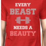 Every Beast Beauty Matching Couple Gift Shirts Red Cute Anniversary