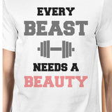 Every Beast Beauty Matching Couple Gift Shirts White For Newlyweds