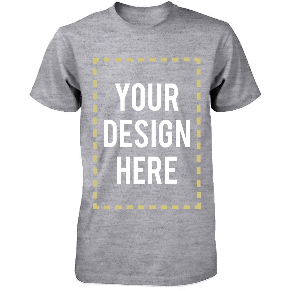 Custom T-shirt Photo Design Print Unisex Grey Tee