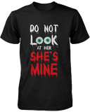 Do Not Look At Her & Him Creepy Eyeballs Matching Couple Shirts (Set)