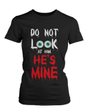 Do Not Look At Her & Him Creepy Eyeballs Matching Couple Shirts (Set)