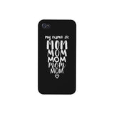 My Name Is Mom White iPhone 4 Case For Mothers Day Rubberized Grip