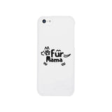 Fur Mama White Cute Cell Phone Case For Dog Lover Gifts