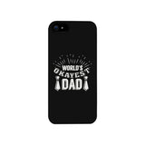 World's Okayest Dad Black Phone Case
