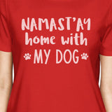 Namastay Home Womens Red Short Sleeve Mothers Day Gift For Dog Moms