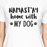 Namastay Home Women's White Crew Neck T-Shirt Unique Design For Her