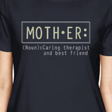 Mother Therapist Womens Navy Short Sleeve Top Cute Gifts For Her